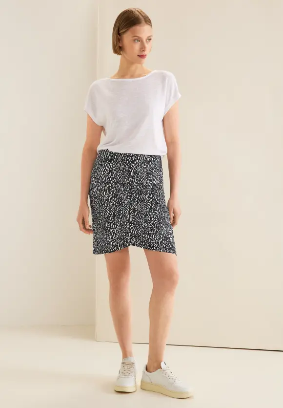 Wickelrock mit Minimalprint - Black