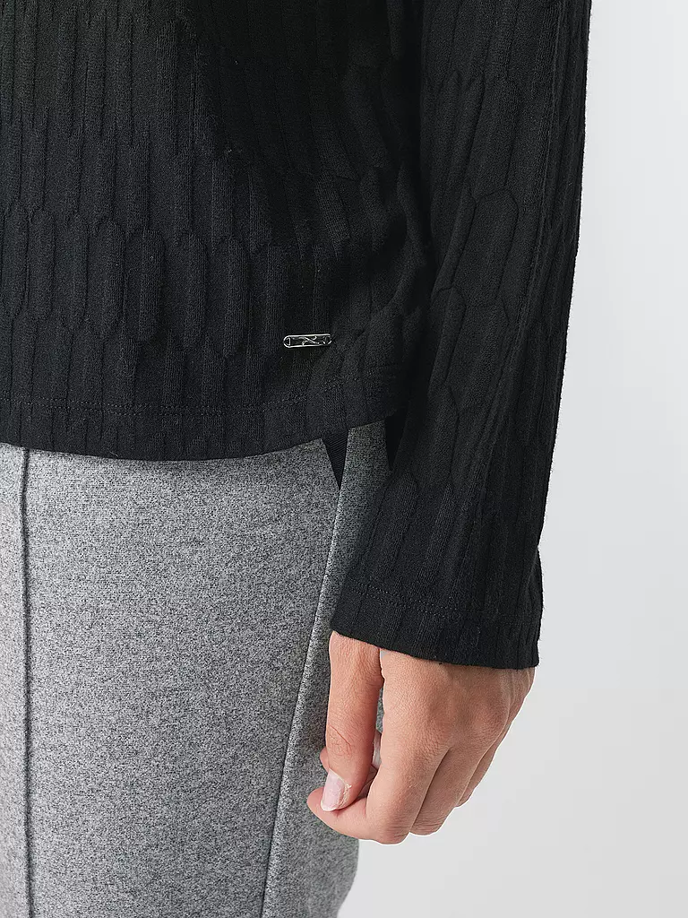 BRAX Rollkragenshirt schwarz