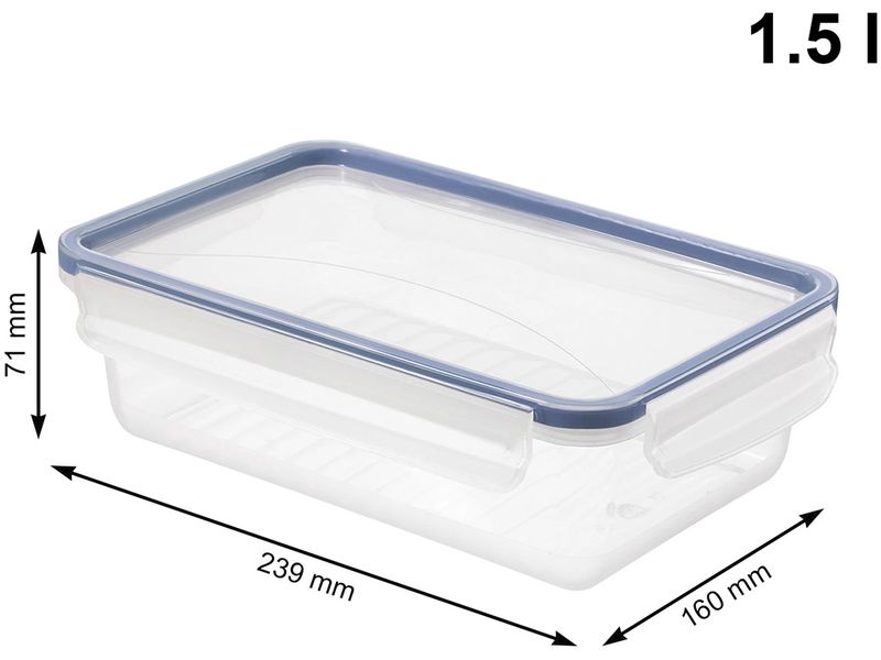 Rotho Vorratsdose CLIC & LOCK 1.5 l, Blau Kühlschrankdose