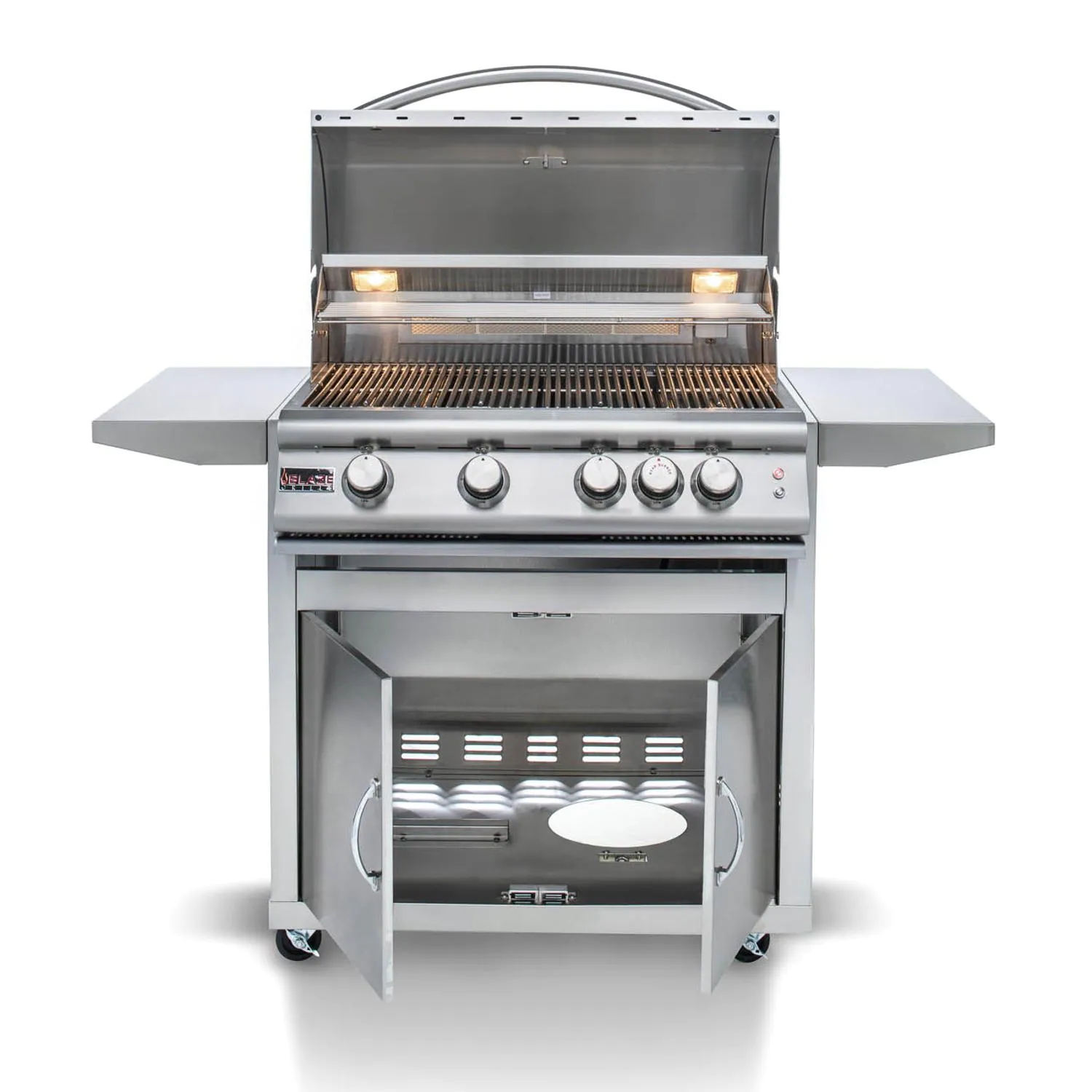 Blaze Premium LTE Marine Grade 32-Inch 4-Burner Freestanding Propane Gas Grill With Rear Infrared Burner & Grill Lights - BLZ-4LTE2MG-LP