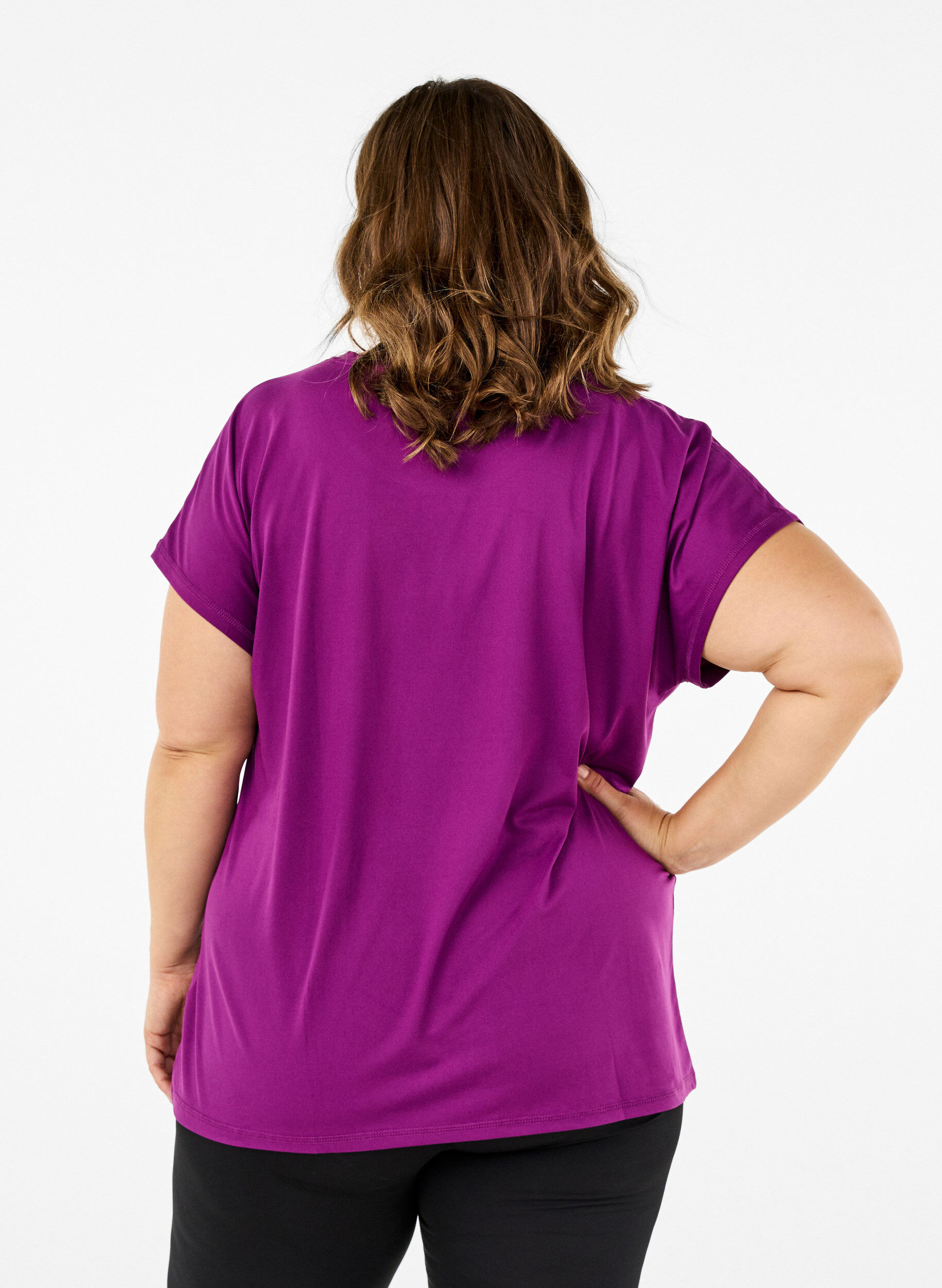 Ensfarvet trænings t-shirt