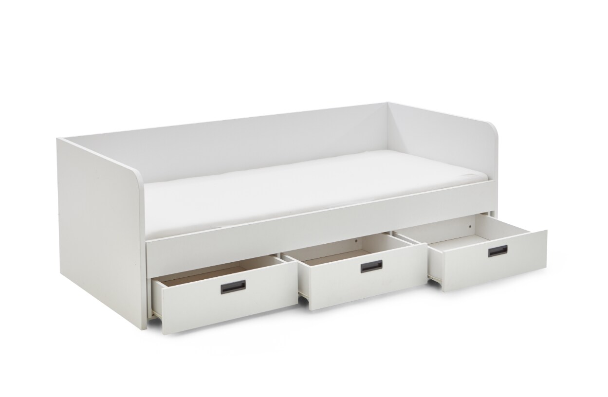 Relita Funktionsbett Bianca 90 x 200 auf 180 x 200 cm ausziehbar, Ausf. Spanplatte weiß Dekor