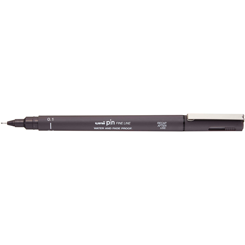 Uni-Ball Fineliner Pin, 0.1 mm, dunkelgrau