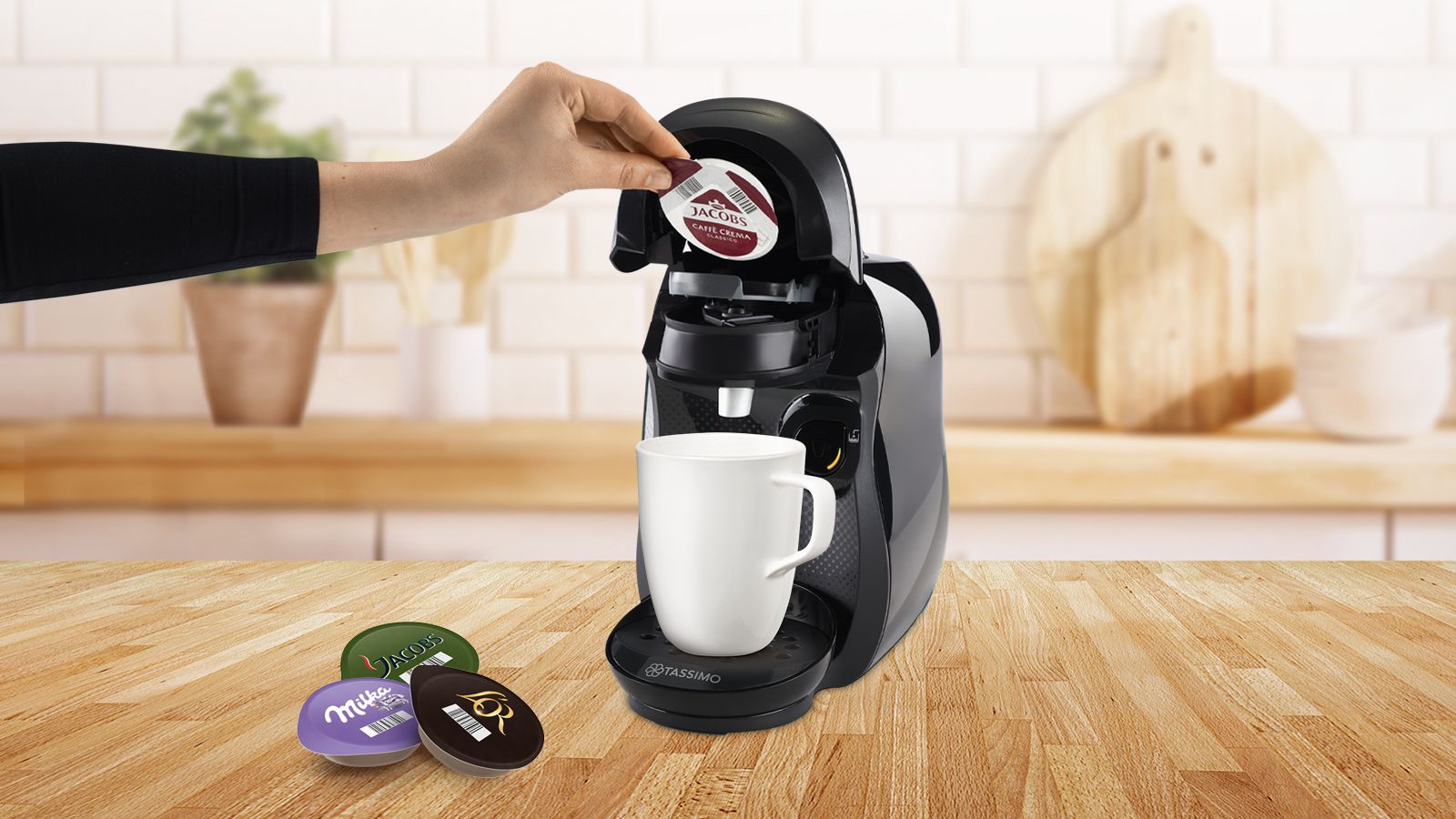 # PRODUTO RECONDICIONADO # TASSIMO HAPPY TAS1002N--B Máquina de Café Multibebidas