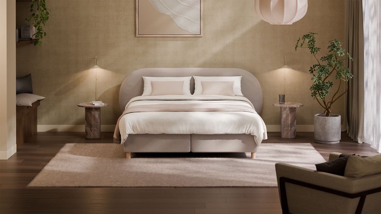 Boxspring Flow - Warm wool beige