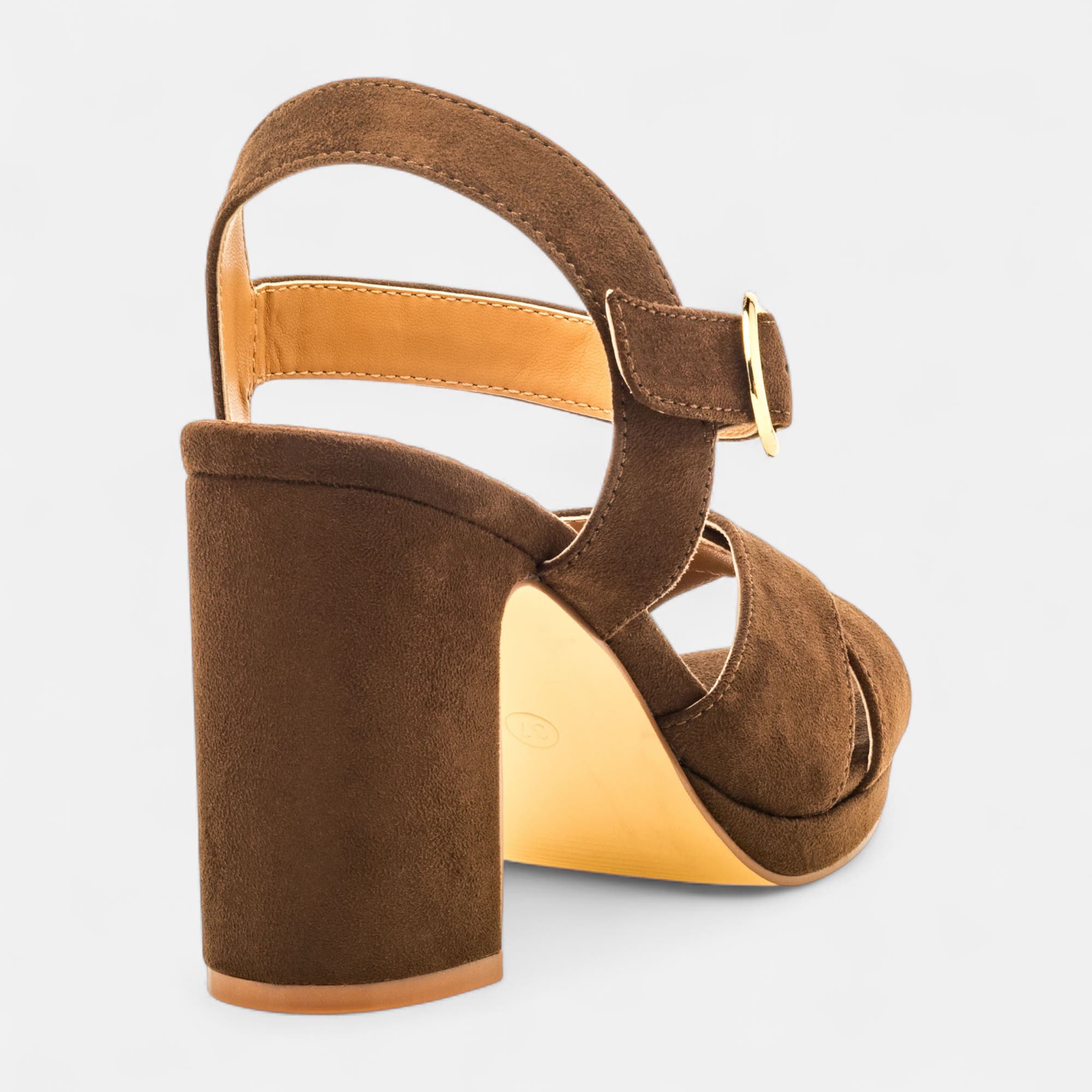 Nu-pieds à talon Femme marron