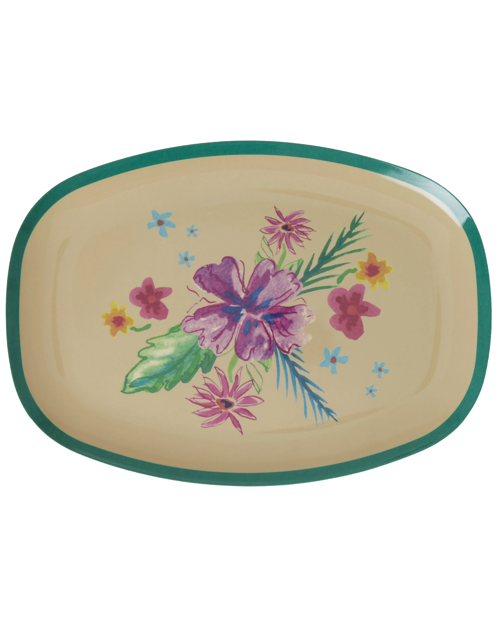 Melamin-Servierteller ARDA BLOOM in creme