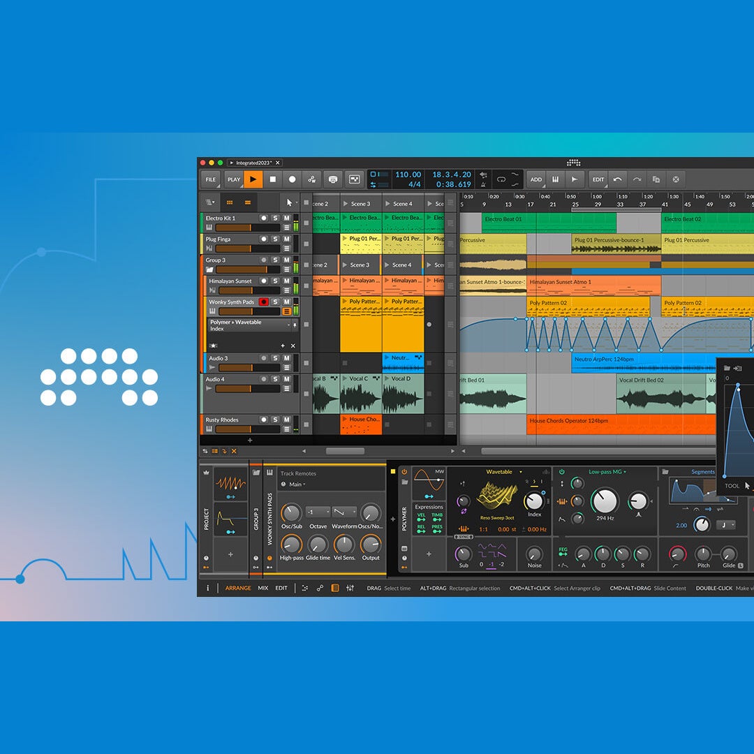 Bitwig Studio 5 Essentials Upgrade van 8 Track (download)