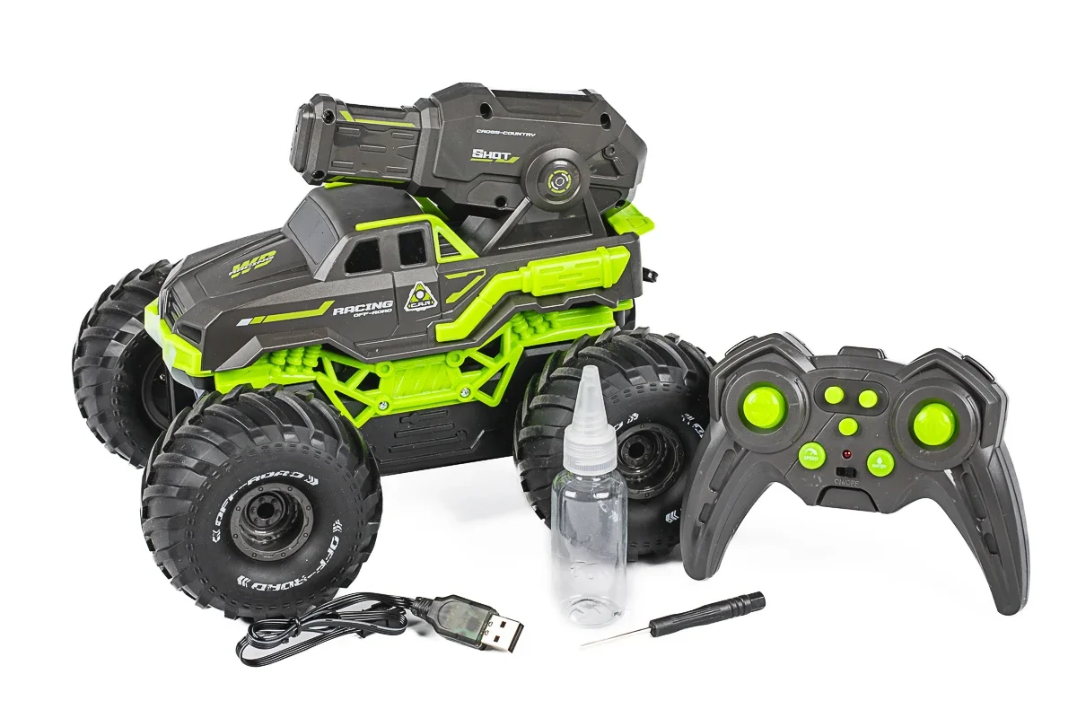 TEC-TOY - Water Shooting R/C car 2,4GHz, 7,4V 500mAh - Green (534646)