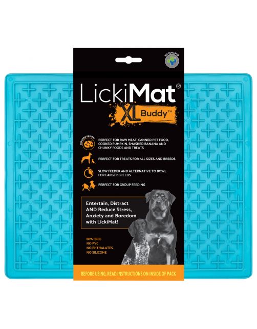 Lickimat Buddy Treat - Slowfeeder Voermat Turquoise - Hondenvoerbak
