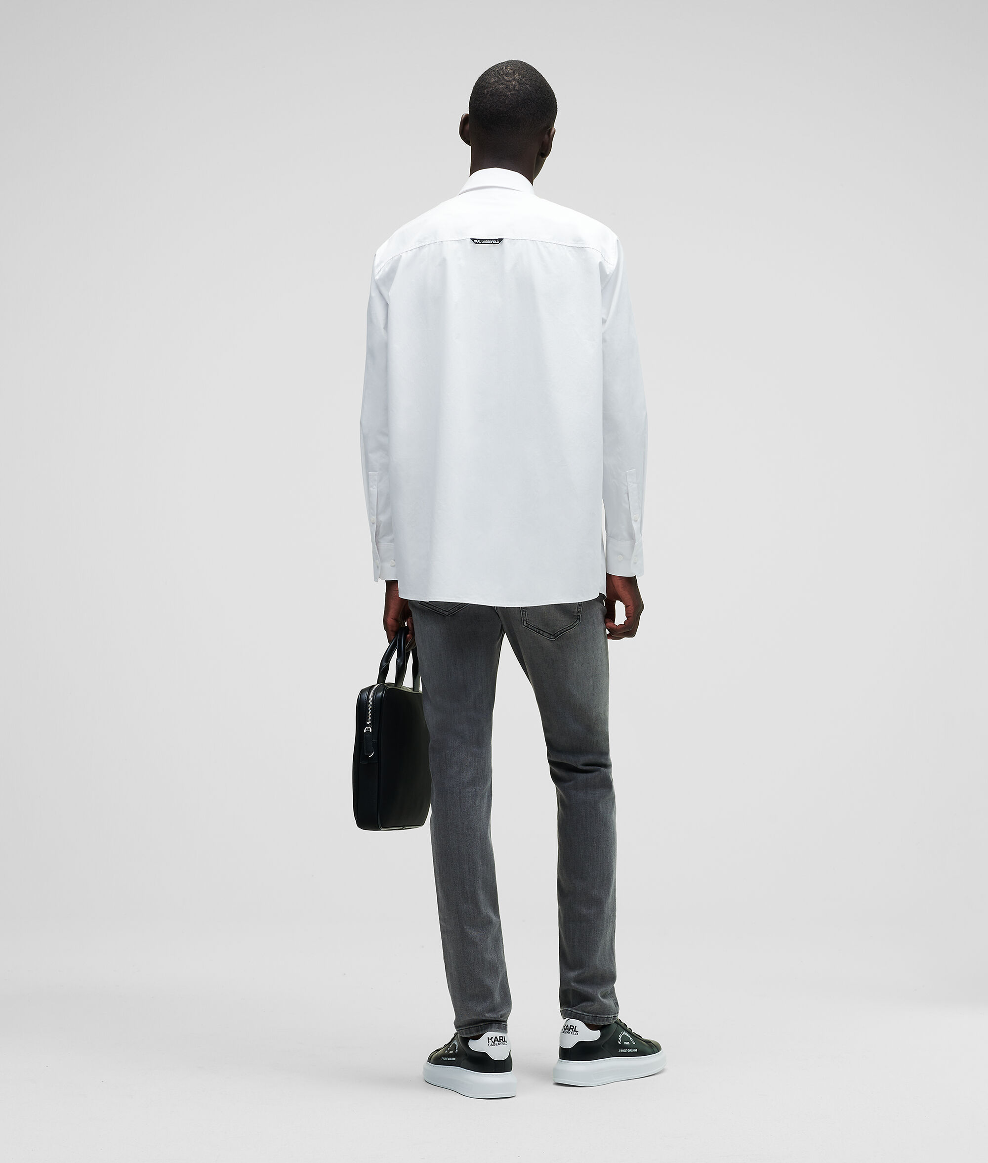 CHEMISE EN POPELINE À LOGO KARL