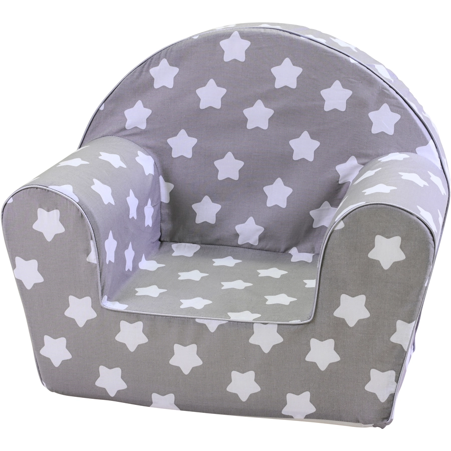 knorr toys® Kindersessel Grey white stars weiß