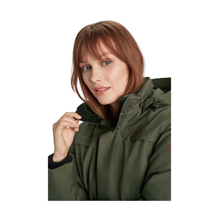 Nordisk Tana Elegant Down Insulated Coat Women Dark Moss