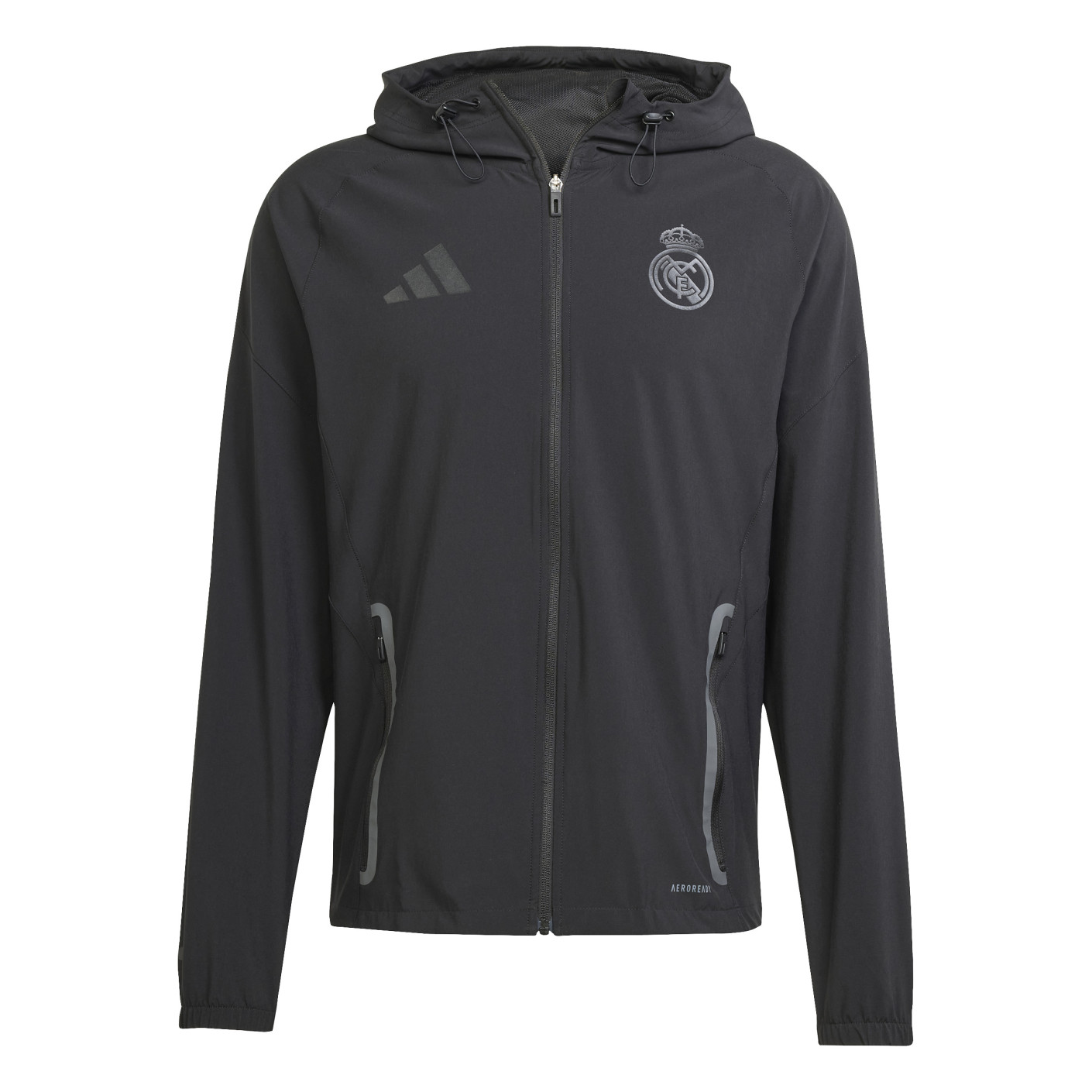 adidas Real Madrid Vis Tech Trainingspak Full-Zip 2024-2025 Zwart