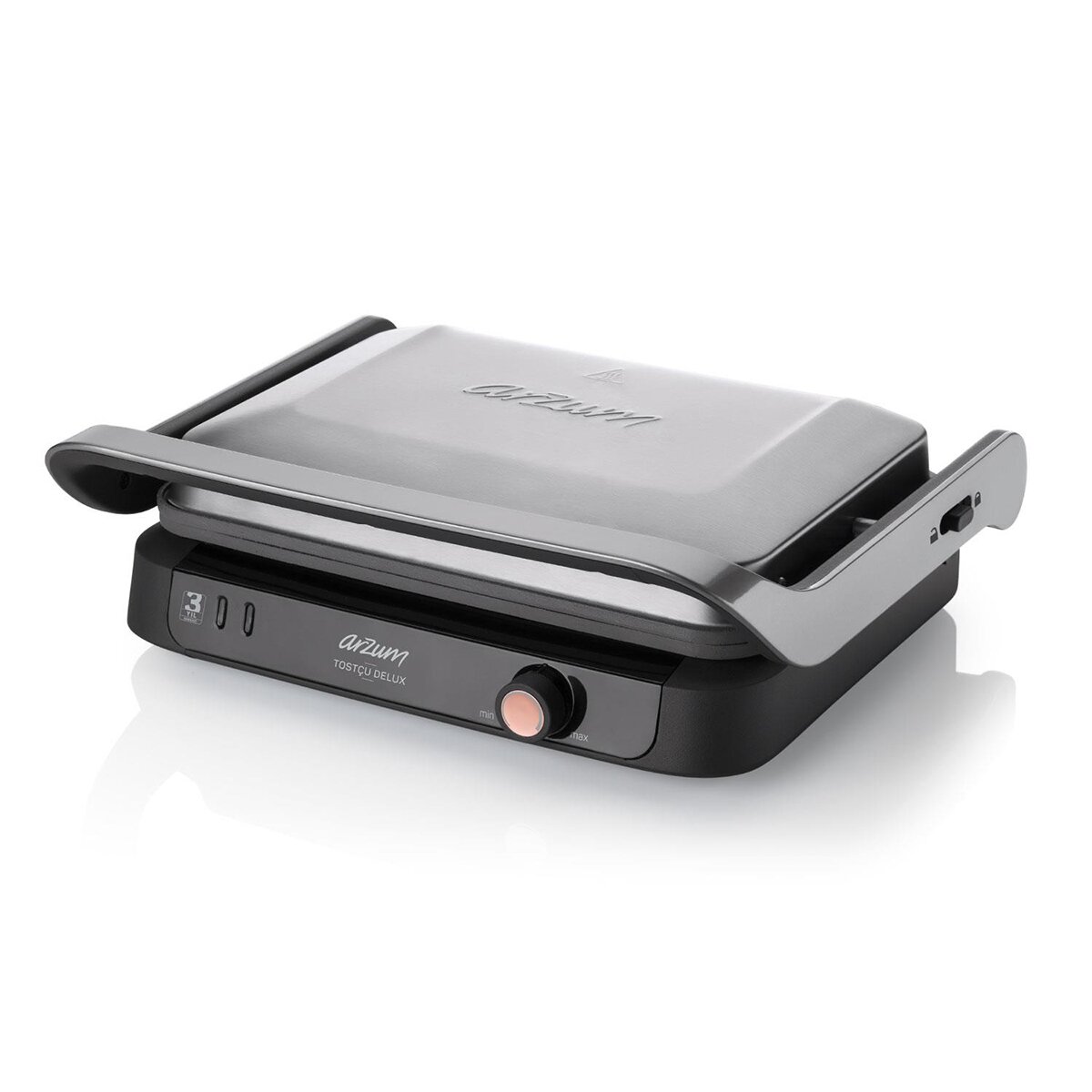 Arzum Tostçu Delux 1800W, Sandwichmaker, Antihaft-Gusseisenplatte