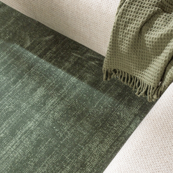 Viscose vloerkleed - Jean Donkergroen