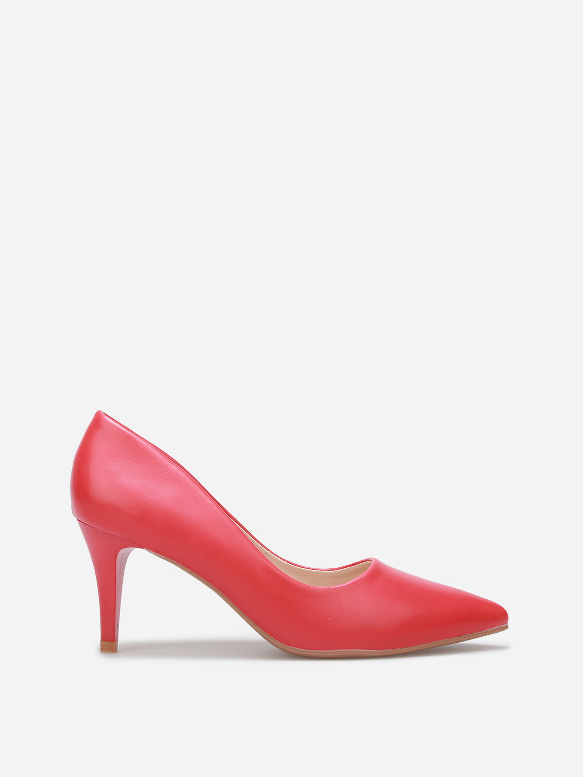 Escarpins pointus à talon fin- Rouge