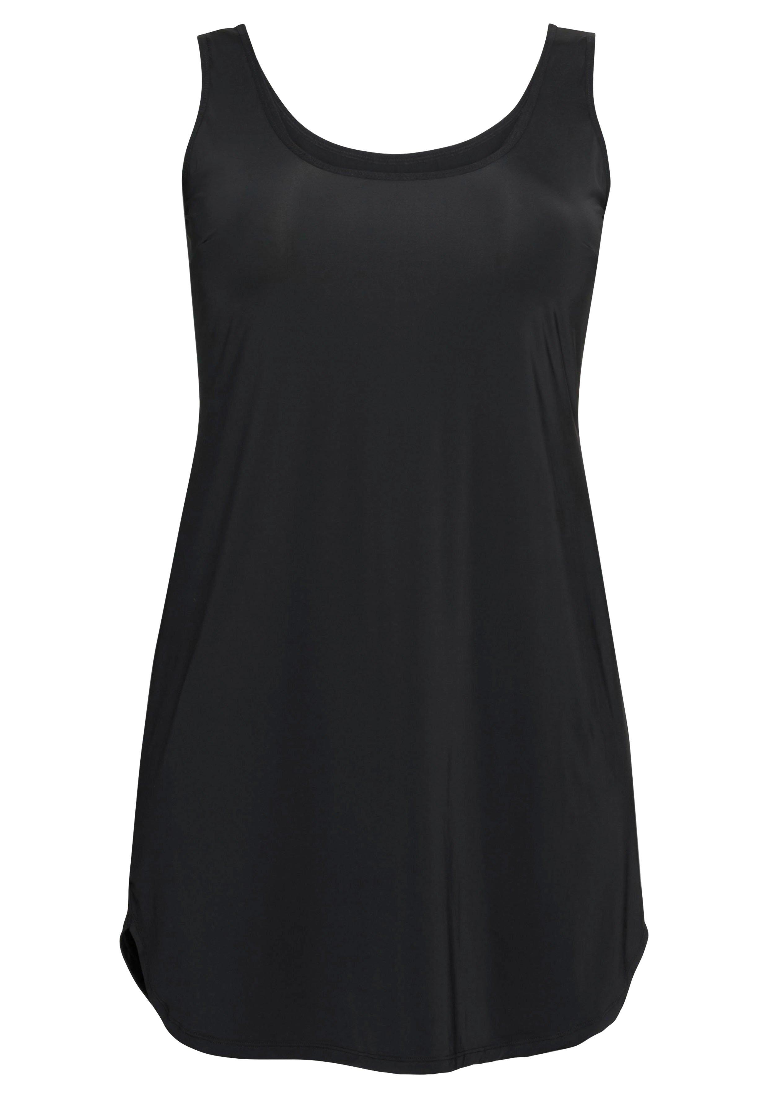 Unterkleid mit gerundetem Saum, elastische Qualität