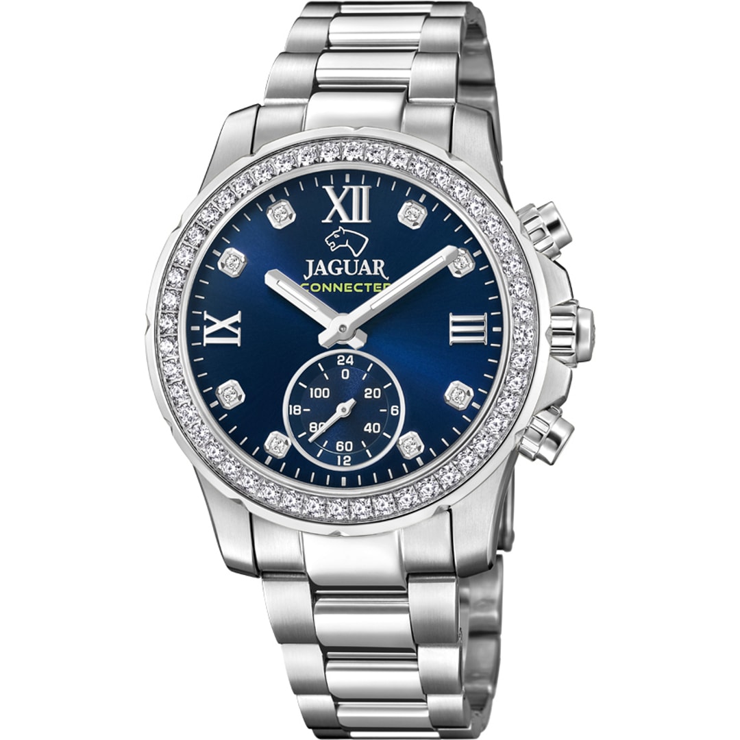 Jaguar Connected Lady Silbrig / Blau 37mm