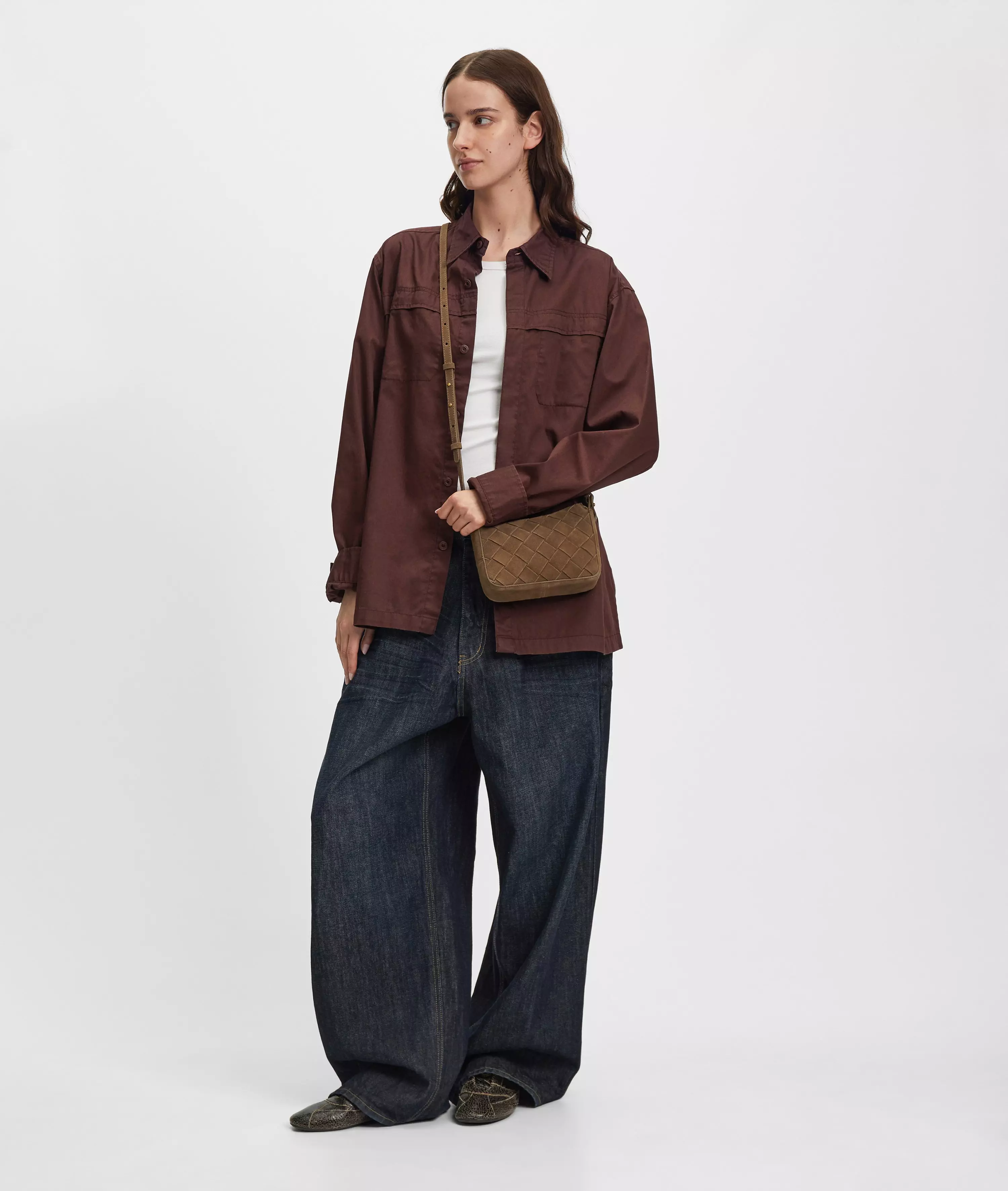 Sky II Crossbody XS Small suede shoulder bag