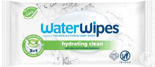 WaterWipes Lingettes Hydratantes Aloe Vera 48 Lingettes