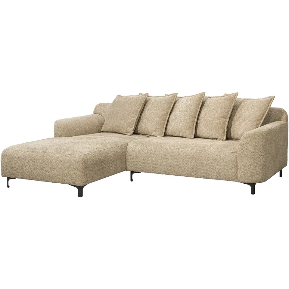Bank Elsa met chaise longue links - stof Anthology - taupe