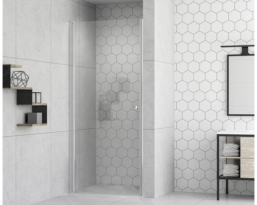 form&style douchedeur met draaideur MODENA 100 x 195 cm, chroom profiel, helder glas, vuilafstotende glascoating