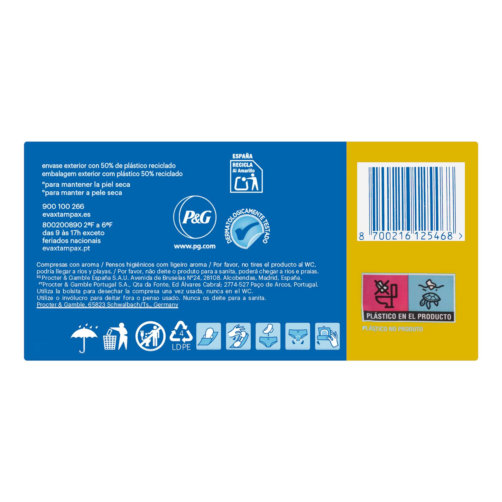 Serviette ailée normale Evax coton comme frais