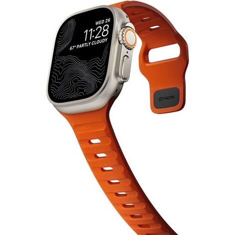 Accessoires bracelet et montre connectée Nomad Apple Watch Sport Band 44/45/46/49mm Orange