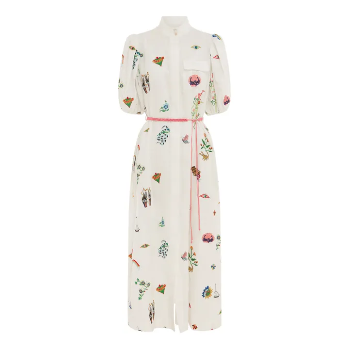 Alémais Robe Brodée Atticus Lin | Crème