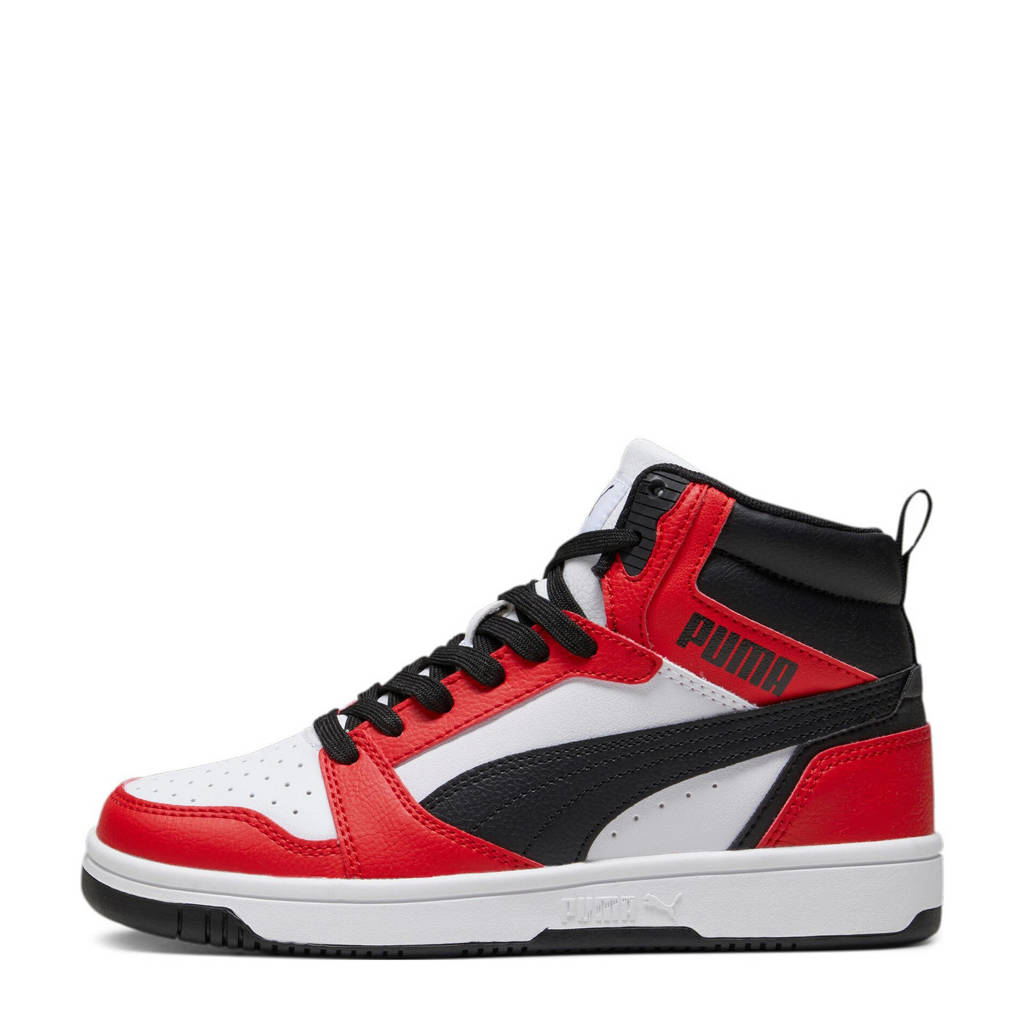 Puma Rebound v6 Mid V6 Mid sneakers wit/rood/zwart