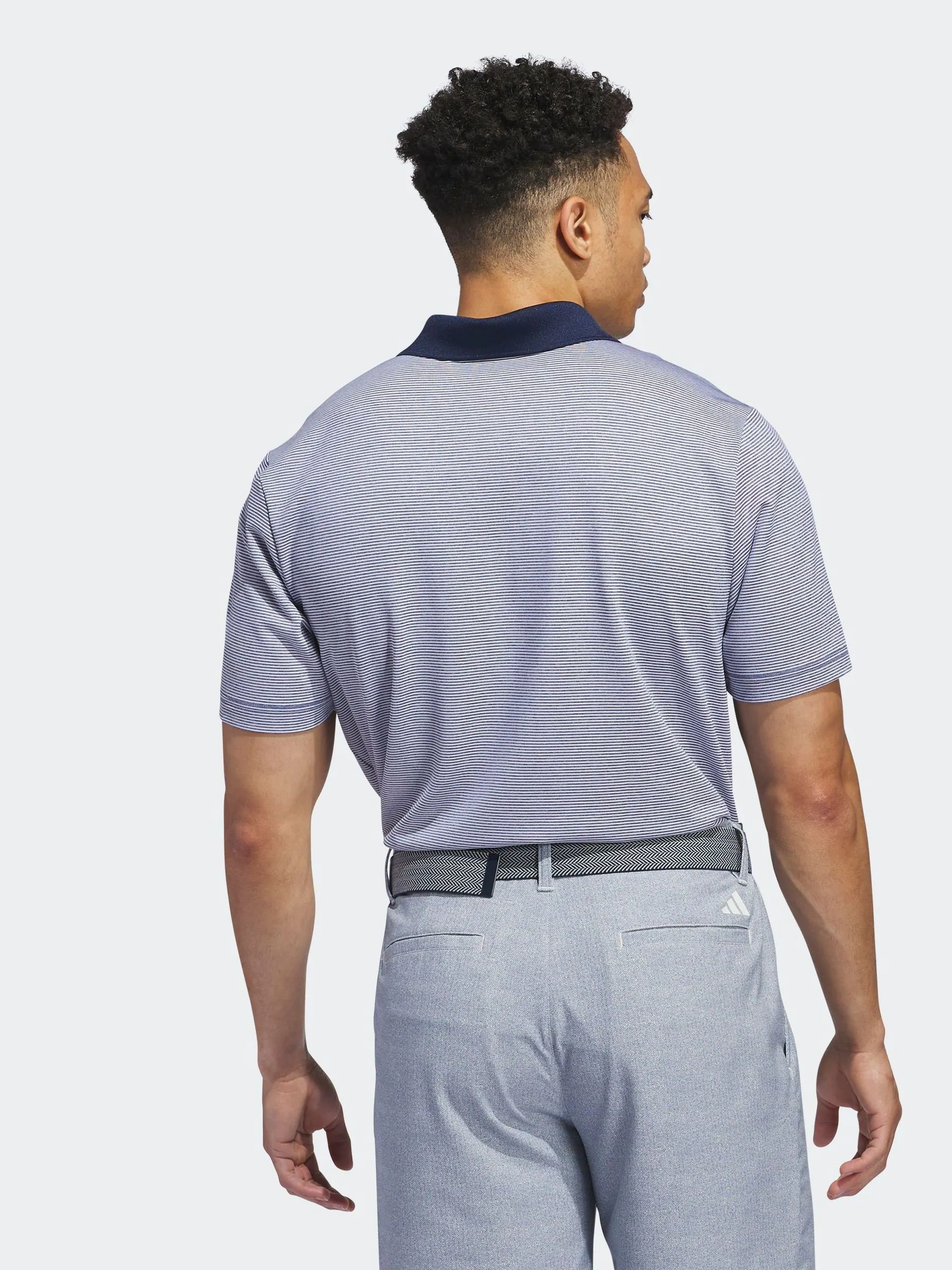 Wit/blauw - adidas - Golfpoloshirt