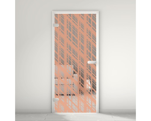 Pertura glazen deur Mynd Graphic 06 oranje 70,9 x 197,2 x 0,8 cm DIN Links