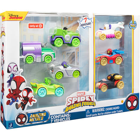Marvel Spidy Amazing metal køretøjer 7-pak