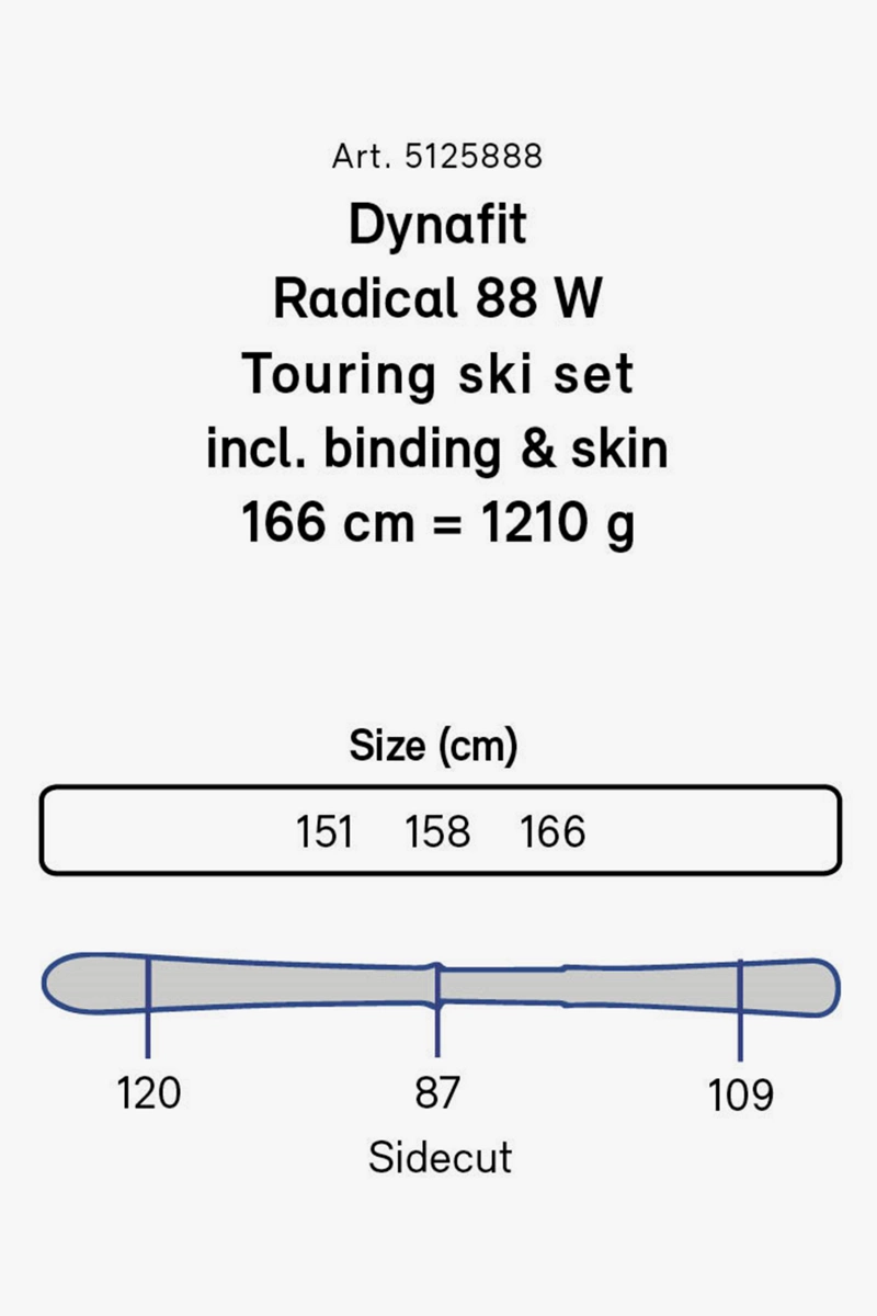 Dynafit Radical 88 Damen Ski Set + Fell 2223