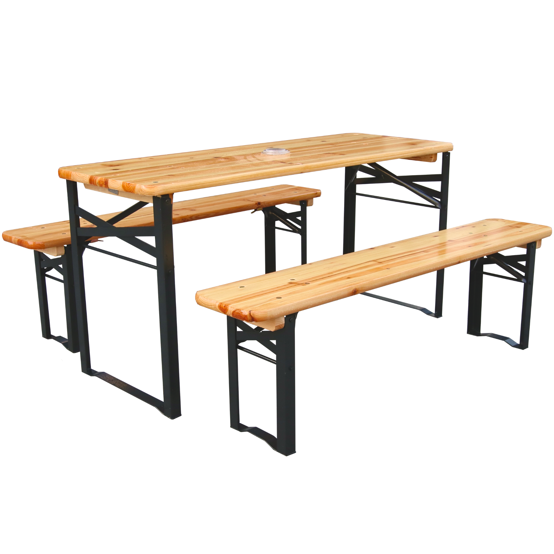 holz4home® Bierzeltgarnitur - mehrteilig & klappbar | Hoehenverstellbar
