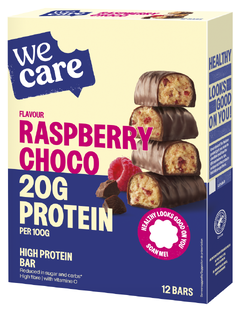 WeCare Raspberry Choco High Protein Bar 372GR
