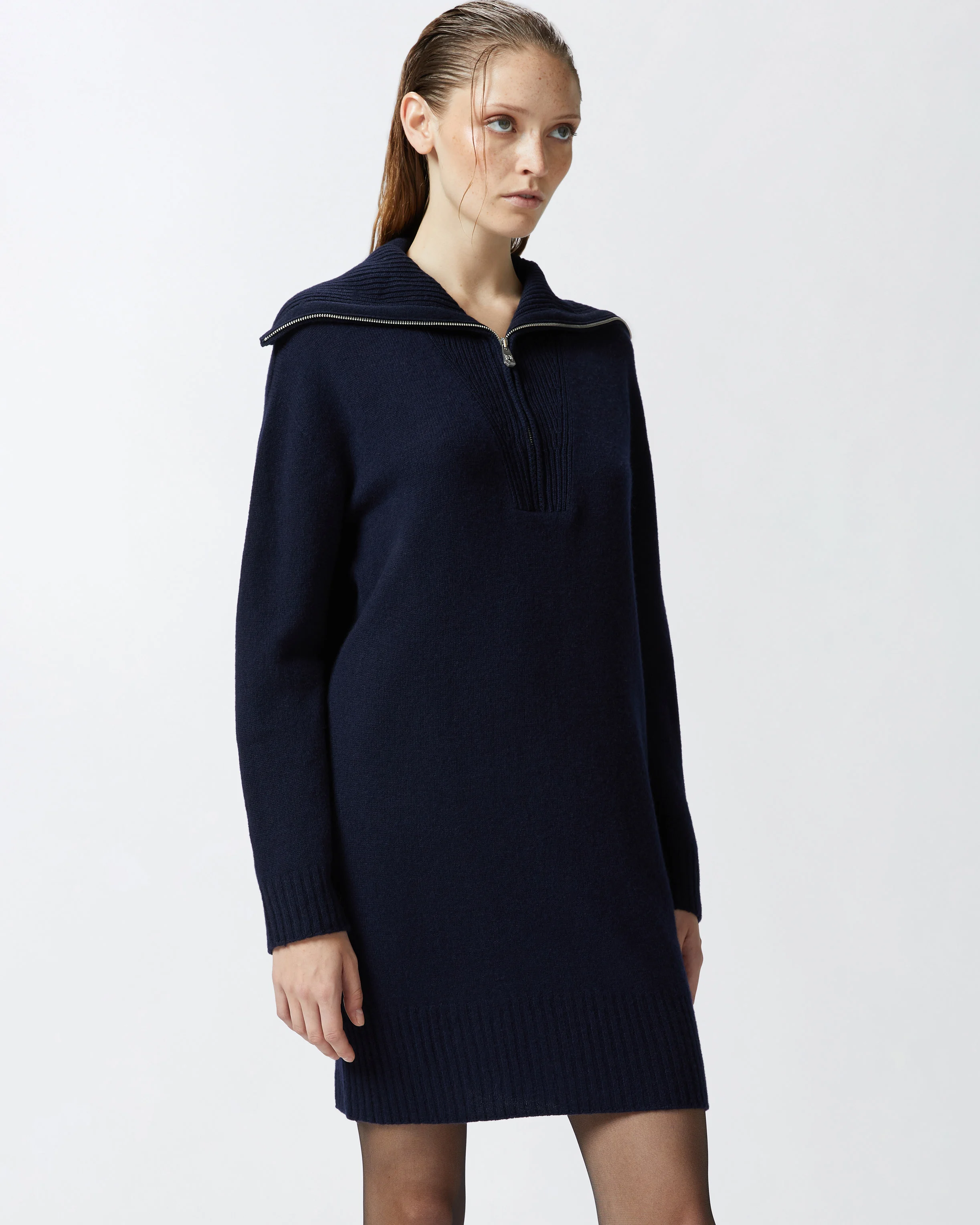 Minirobe à col montant | Bleu