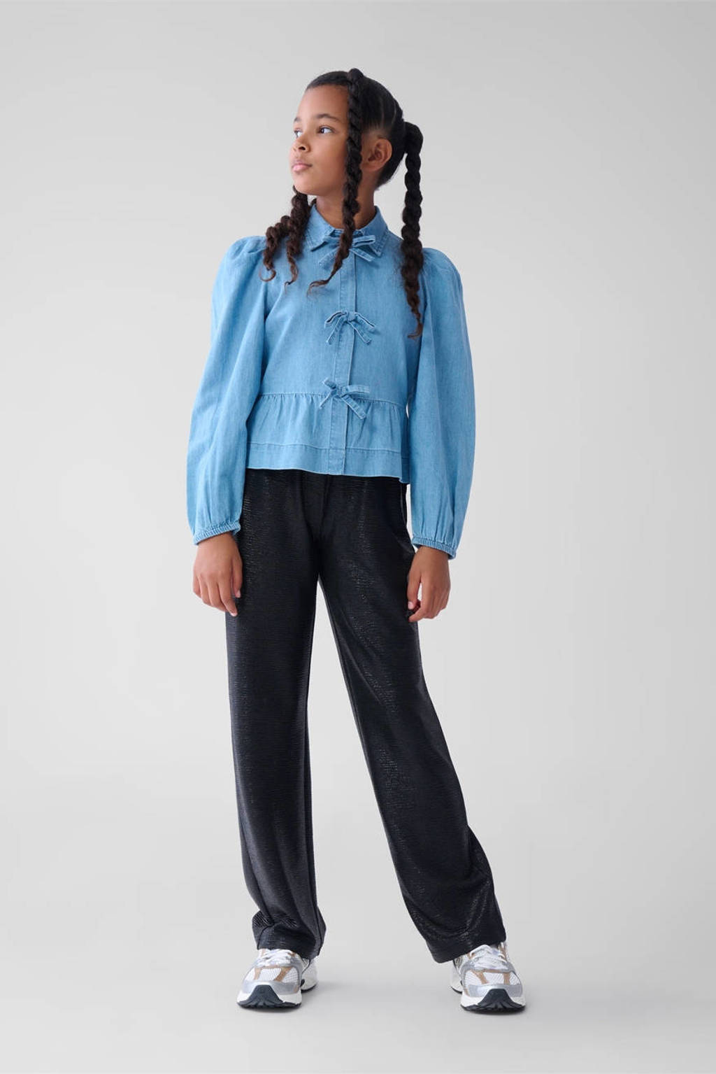 Shoeby wide leg broek zwart