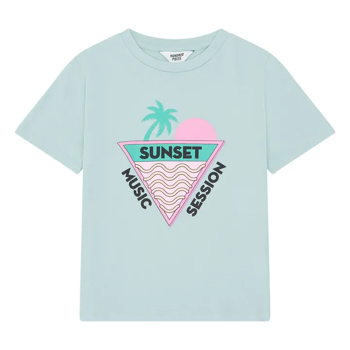 Hundred Pieces T-shirt Manches Courtes Coton Bio | Vert d'eau