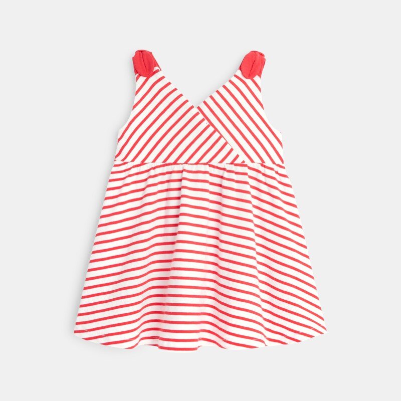 Robe maille rayée rose bébé fille Rose