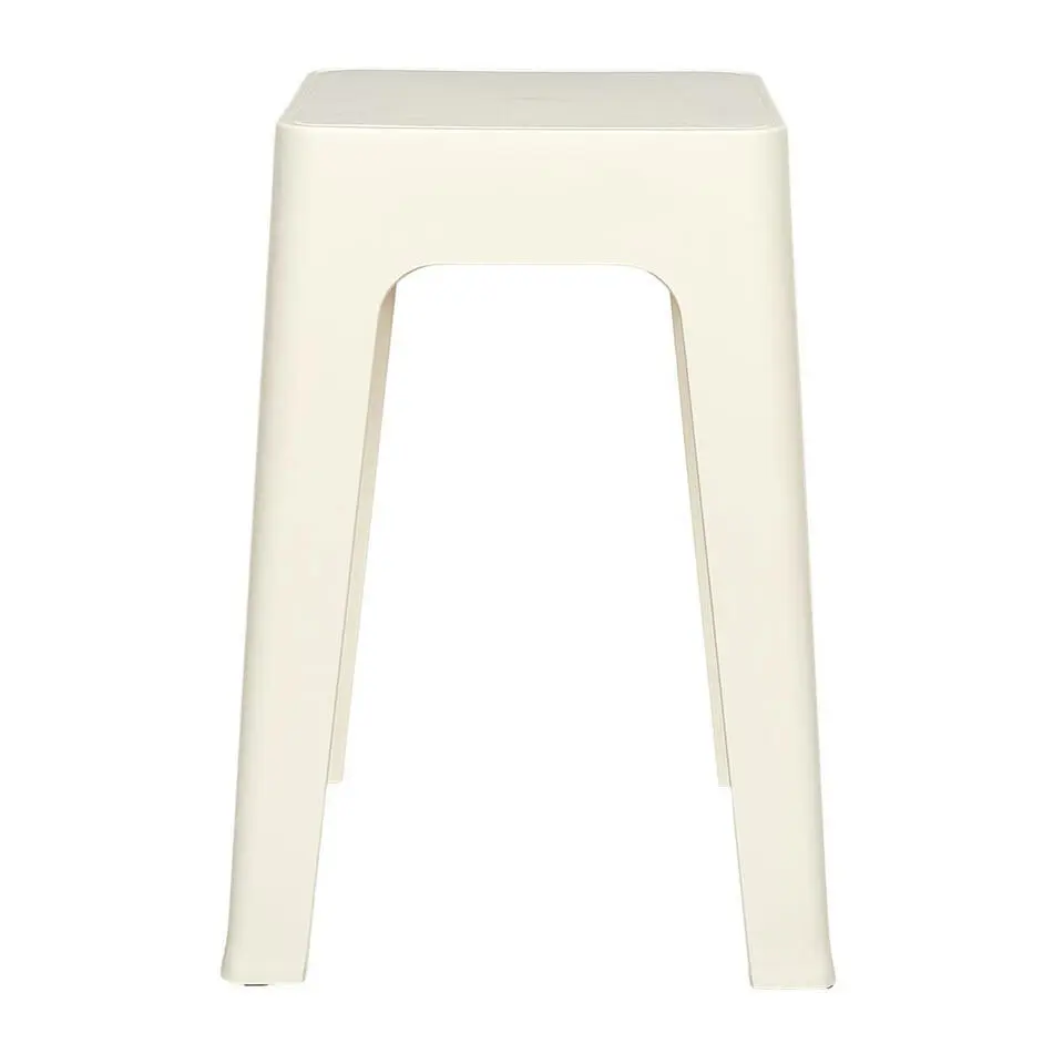 Home Deco Factory zit krukje/stoel - creme wit - 34 x 47 cm