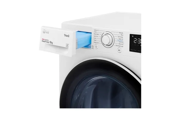LG RH80V3AV6N - Tørremaskine - Wi-Fi - bredde: 60 cm - dybde: 69 cm - højde: 85 cm - frontbetjening - hvid