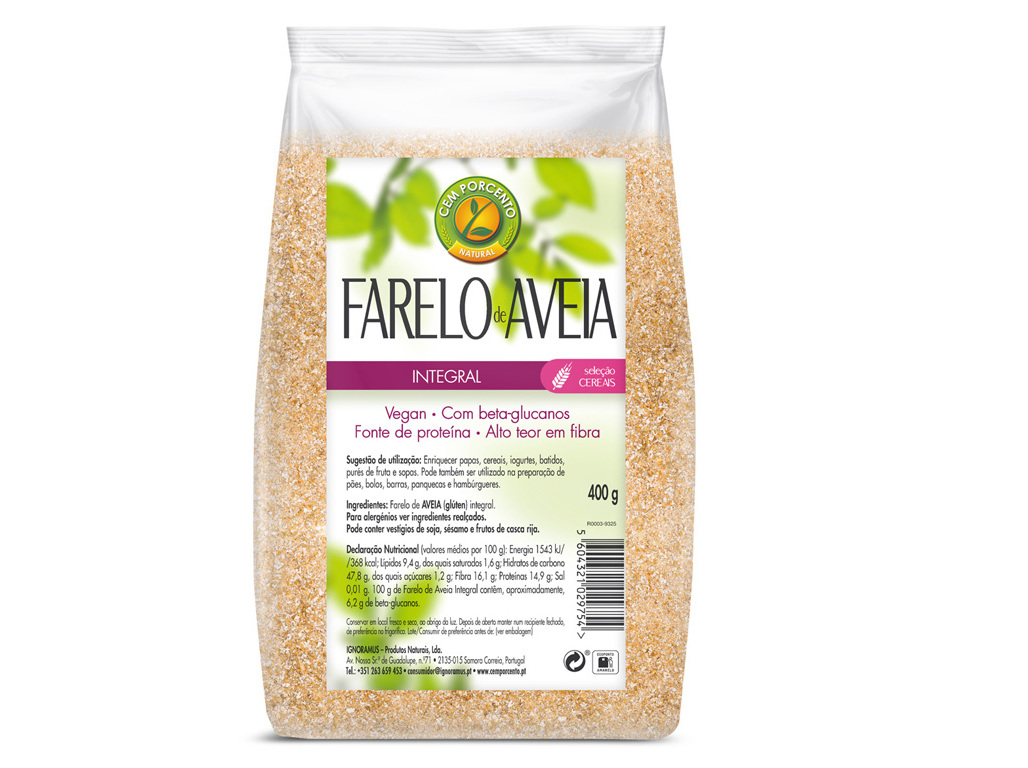 FARELO CEM PORCENTO AVEIA 400G