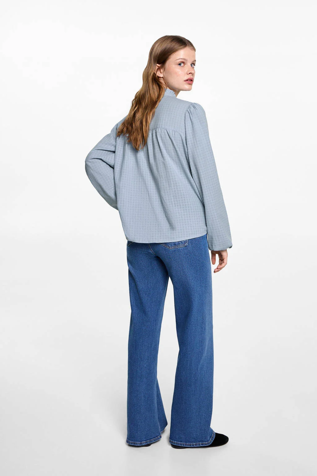 MANGO TEEN blouse lichtblauw