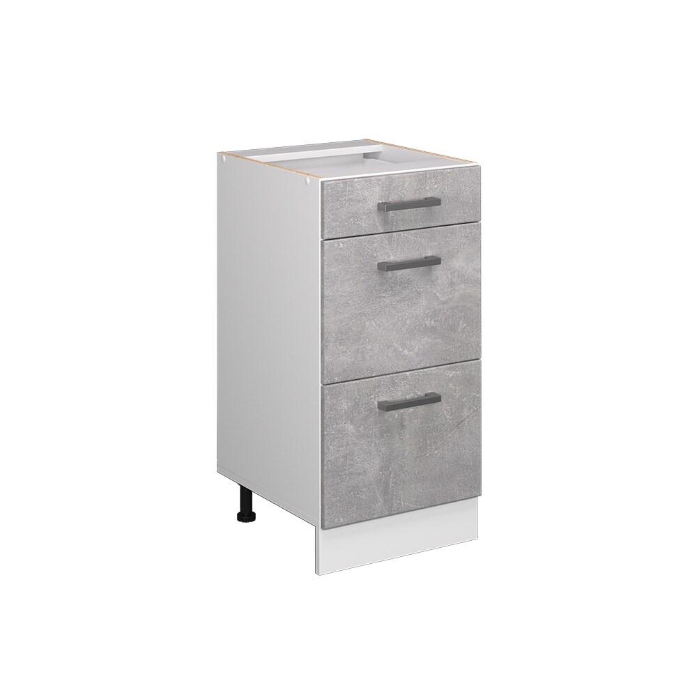 Vicco Schubladenunterschrank Küchenschrank Küchenzeile R-Line 40 cm Weiß Beton Schublade