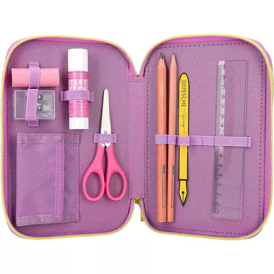 Depesche Federtasche mit applizierter Vordertasche TOPModel 20 x 13 x 7,5 cm rosa