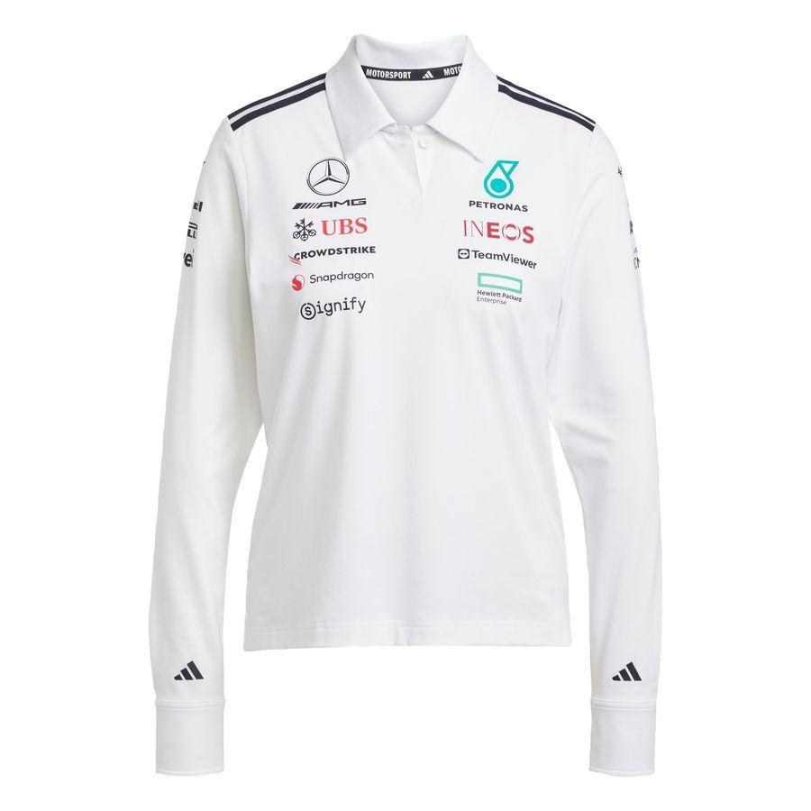 Adidas Polo manches longues d'équipe Mercedes - AMG Petronas Formula One Team