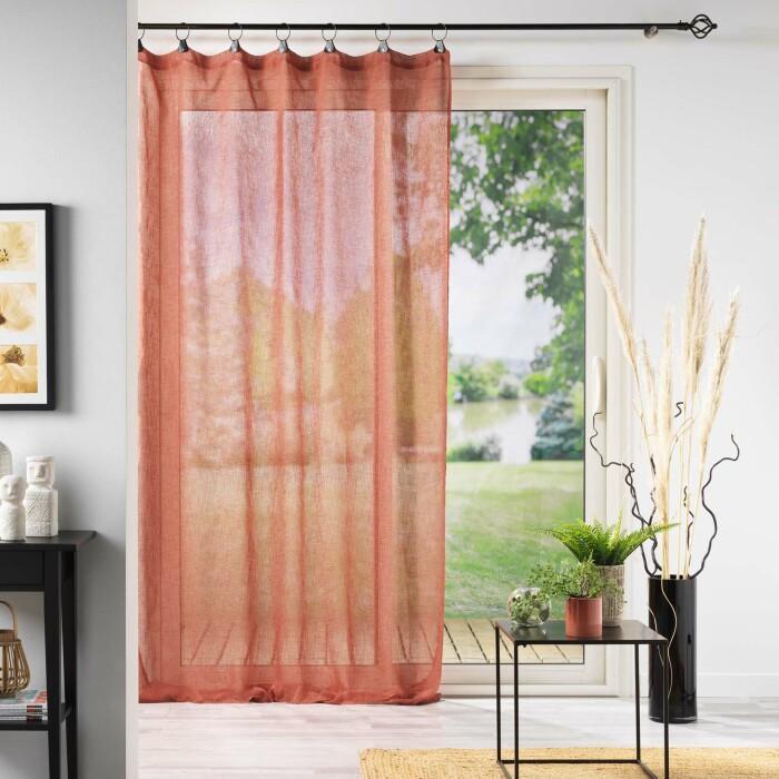 PANNEAU A ANNEAUX 140X240CM TISSE LINKA TERRACOTTA
