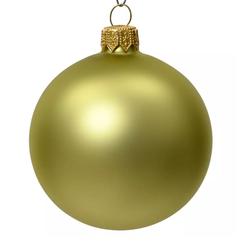 Lot de 6 boules de Noël en verre (D80 mm) Arctique mates Pistache